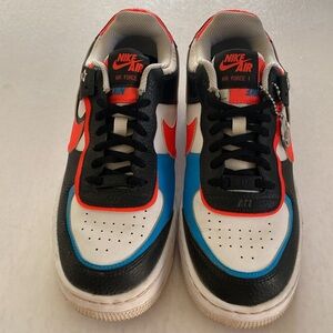 Nike AF1 Shadow Stars DD9794-001 Women’s Black/Bright Crimson Sneakers Size 8
